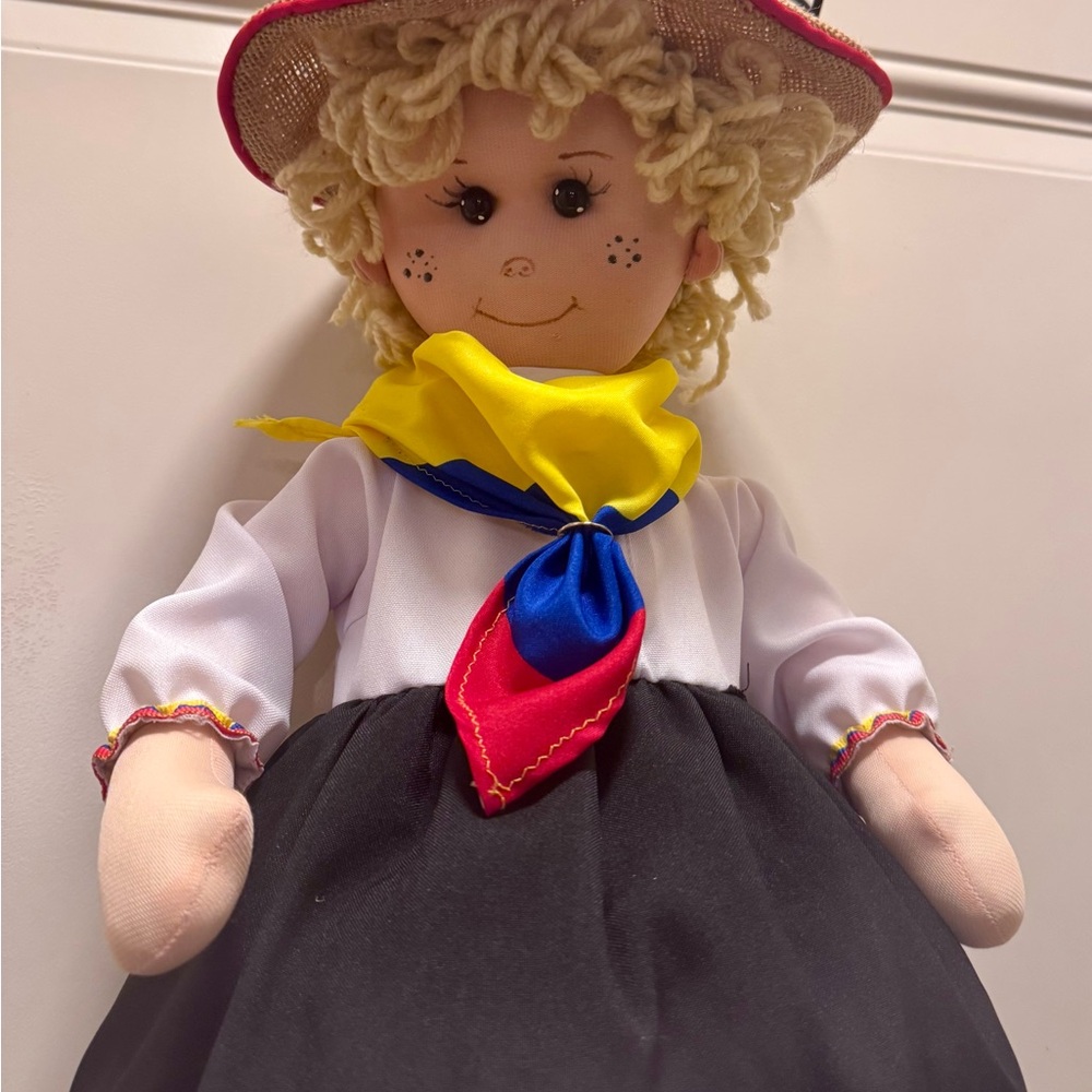Colorful Doll with Hat and Scarf